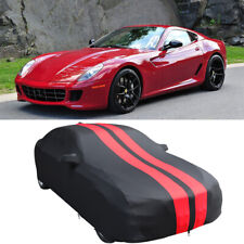For Ferrari 599 GTB 2006-2011 599 GTO Indoor Car Cover Stretch Satin Black/Red picture