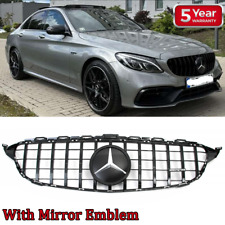 GTR Front Grill Grille W/Emblem For 2015-2018 Mercedes Benz C400 C250 C300 W205 picture