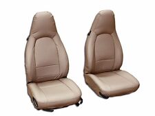 IGGEE S.LEATHER CUSTOM FRONT SEAT COVERS FOR PORSCHE 911 928 944 968 BEIGE picture