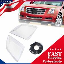 For Cadillac CTS CTS-V COUPE 2008 -2013 Headlight Cover Lens Glass Shell + Glue picture