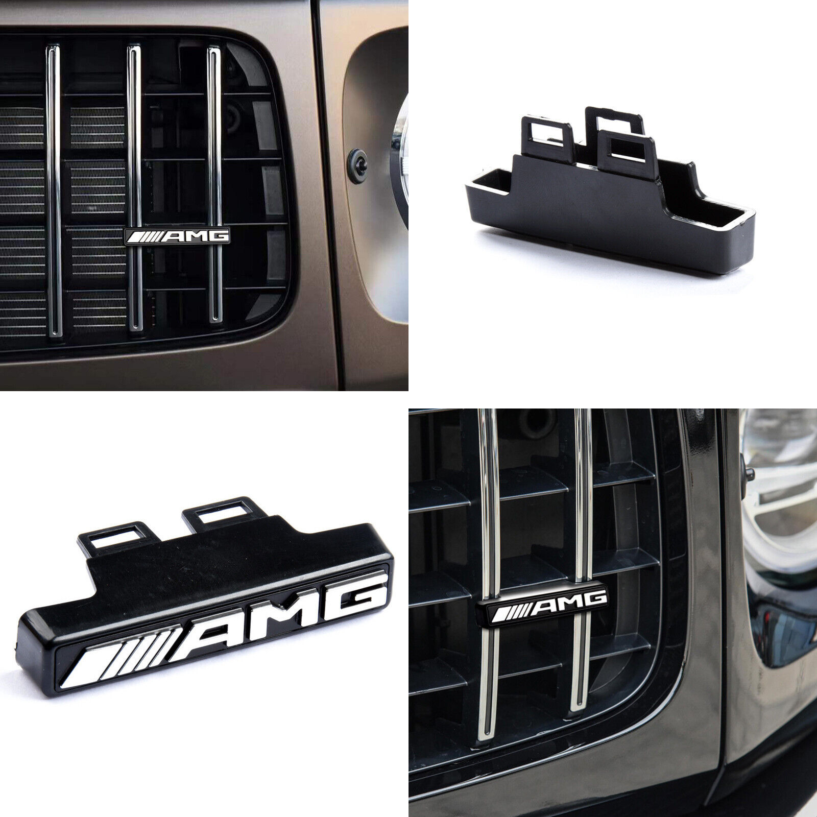 AMG Front Badge Sticker Grill Radiator Stripe Emblem for Class G SUV G63 G65 G55