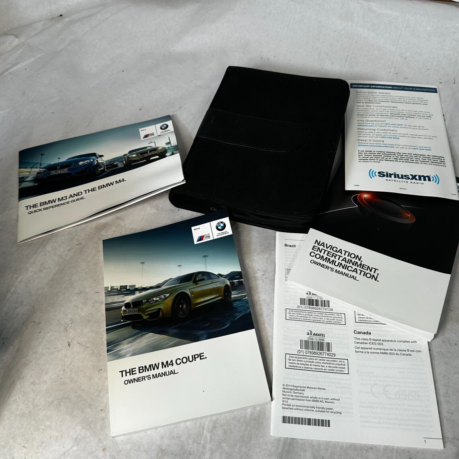 2014 BMW M4 Owners Manual Set F82 M4 COUPE Owner's Manual