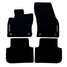 Car Floor Mats Velour For VW Tiguan Waterproof Black Carpet Rugs Auto Liners New picture