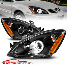 [LED RX Halo] 2004-2007 Fit Mitsubishi Lancer Black Projector Headlights Pair picture
