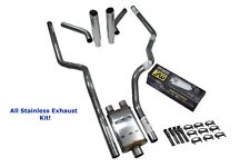 All-Stainless Dual Exhaust Kit Ford F-150 04-14 MagnaFlow XL Corner Rolled Tip picture