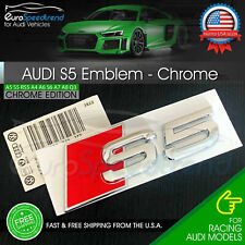 Audi S5 Emblem Chrome 3D Badge Rear Trunk Lid for S Line OEM Logo Nameplate A5 picture
