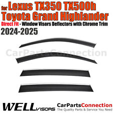 Wellvisors For 2024-2025 Lexus TX350 Grand Highlander Window Visor Chrome Trim picture