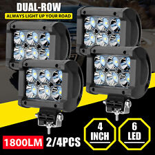 2/4pcs 4inch LED Work Light Bar Spot Pods Fog Lamp Offroad Driving Truck SUV ATV picture
