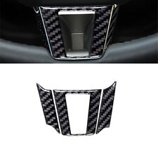 3Pcs For Jaguar XF 2009-11 Carbon Fiber Interior Steering Wheel Panel Cover Trim picture