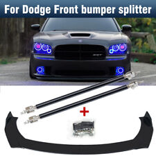 Front Bumper Lip Spoiler Splitter + Strut Rods For Dodge Charger Challenger SRT picture