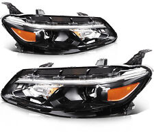 Headlight Assembly For 2016 2017 2018 Chevy Malibu Left+Right Pair Black Housing picture