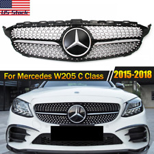 Front Bumper Grille Star For Mercedes Benz C-Class W205 C300 C350 2015-18 Grill picture