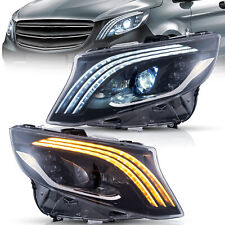 Pair LED Headlights For 2016-2023 Mercedes Benz Metris/Vito W447 Start Blue DRL picture