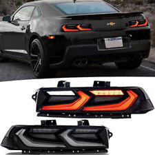 VLAND Smoked LED Tail Lights For 2014-2015 Chevrolet Chevy Camaro Rear Lamps L+R picture