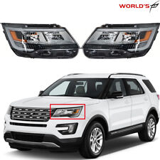 RH+LH For 2016 2017 2018 Ford Explorer Headlights Assembly With LED DRL Chrome picture