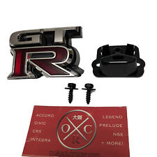 Genuine OEM 2009-2024 Nissan GT-R Front Grille Emblem & Bracket Set R35 Badge US picture