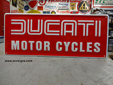 DUCATI  MOTORCYCLE RED EMBOSSED SIGN  EC0012 PARTS & ACCESSORIES picture