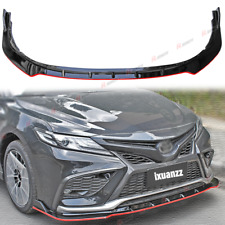 For Toyota Camry 2021 2024 SE XSE Front Spoiler Lip Splitter Gloss Black Red picture