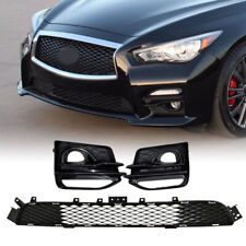 Fit Infiniti Q50 Sport 2014 2015 2016 2017 Front Lower Grille & Fog Lights Cover picture