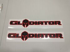 Hood Lettering Name Fits Gladiator Vinyl Decals Set of 2 picture