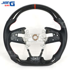 Hydro Dip Carbon Fiber Steering Wheel Fit 16+ Honda Civic Gen 10th FK1 Type R picture