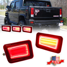 2PCS Red LED Rear Bumper Reflector Tail Brake Signal Lights For 05-09 H2 Hummer picture