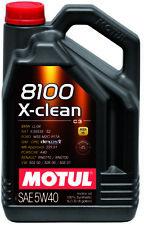 Motul 5L Synthetic Engine Oil 8100 5W40 X-CLEAN C3 -505 01-502 00-505 00-LL04 - picture