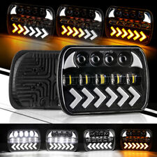 For Toyota Pickup 1982-1997 Square LED Headlight High-Low Beam DRL Turn Signal picture