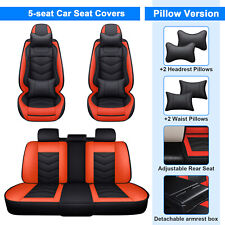 For Honda Civic Car Seat Covers Full Set 5-Seater Front + Rear Cushion Leather picture