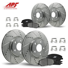 Front & Rear Zinc Drill/Slot Brake Rotors+Pads for Ford Mustang 336mm 2011-2014 picture
