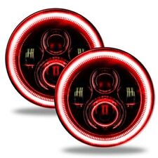 Oracle Headlights For Jeep Wrangler JK 2018 7in High Powered LED Black Bezel Red picture