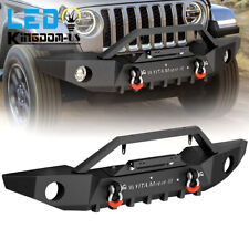 Front Bumper for 2007-2024 Jeep Wrangler JK JL Unlimited w/ Winch Plate D-Rings picture
