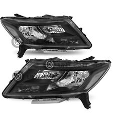 For 2013-2016 Nissan Pathfinder Black Halogen Headlights Assembly Headlamps Pair picture