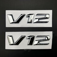 2x Metal Chrome V12 Car Side Emblem Badge Decal Stickers V8 Biturbo 4matic E S G picture