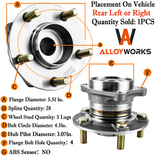 1PC Rear Wheel Bearing Hub for 2007 2008 2009 2010-2012 Mazda CX-7 AWD Models picture