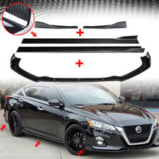 FOR NISSAN ALTIMA 2019-2022 FRONT LIP + SIDE SKIRT + REAR SPLITTER CARBON LOOK picture