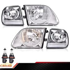 Fit For Ford 97-03 F150 97-02 Expedition W/ Clear Corner Lamps Chrome Headlights picture