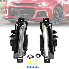 Pair DRL Fog Lights Daytime Running Lamp For Chevy Camaro ZL1 RS 1LT 2016-2023 picture