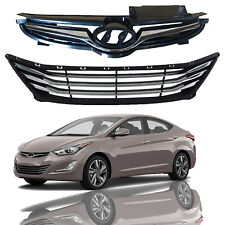 For 2014 2015 2016 Hyundai Elantra Sedan Front Upper & Lower Grille Assembly 2pc picture