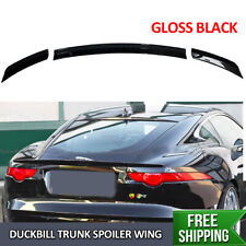 FITS 2013-17 JAGUAR F-TYPE COUPE GLOSS BLACKDUCKBILL TRUNK SPOILER WING 3pcs picture