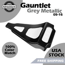 Advanblack Gauntlet Gray Metallic ABS Chin Spoiler Fits Air-Cooled Harley 09-16 picture