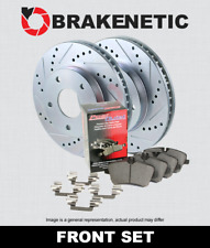 FRONT BRAKENETIC Sport Drill Slot Brake Rotors + Ceramic Pads BSK82843 picture