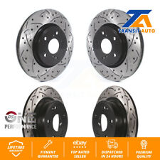 Front Rear Coated Drilled Slotted Disc Brake Rotors Kit For Honda Accord picture
