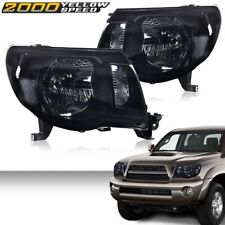 Fit For 2005-2011 Toyota Tacoma Smoke/Black Headlights Assembly Left & Right  picture