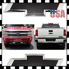Fit Chevy Silverado 1500 2500HD 3500HD Front Rear Tailgate Bowtie Emblem replace picture