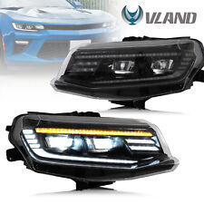 VLAND LED Projector Headlights For 2016-2018 Chevrolet Camaro LT SS RS ZL LS picture