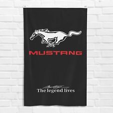 For Ford Mustang 3x5 ft Flag Car Racing Logo GT Shelby Cobra Banner picture