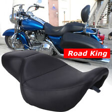 Driver Passenger Seat Two-up Low-Profile Cushion Fit For Harley Road King 97-07 picture
