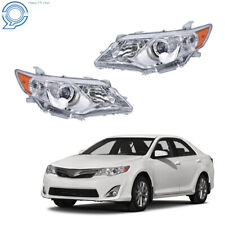 Headlights For 2012-2014 Toyota Camry Clear Headlamps Chrome Housing Right+Left picture