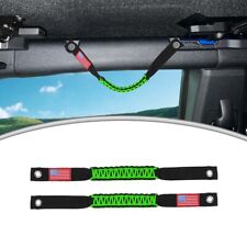 2xRoll Bar Safety Grab Handle Support Paracord US Flag for Ford Bronco 21+ Green picture